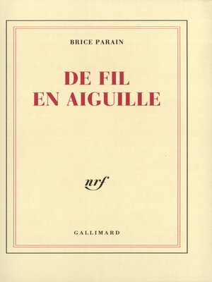 cover image of De fil en aiguille